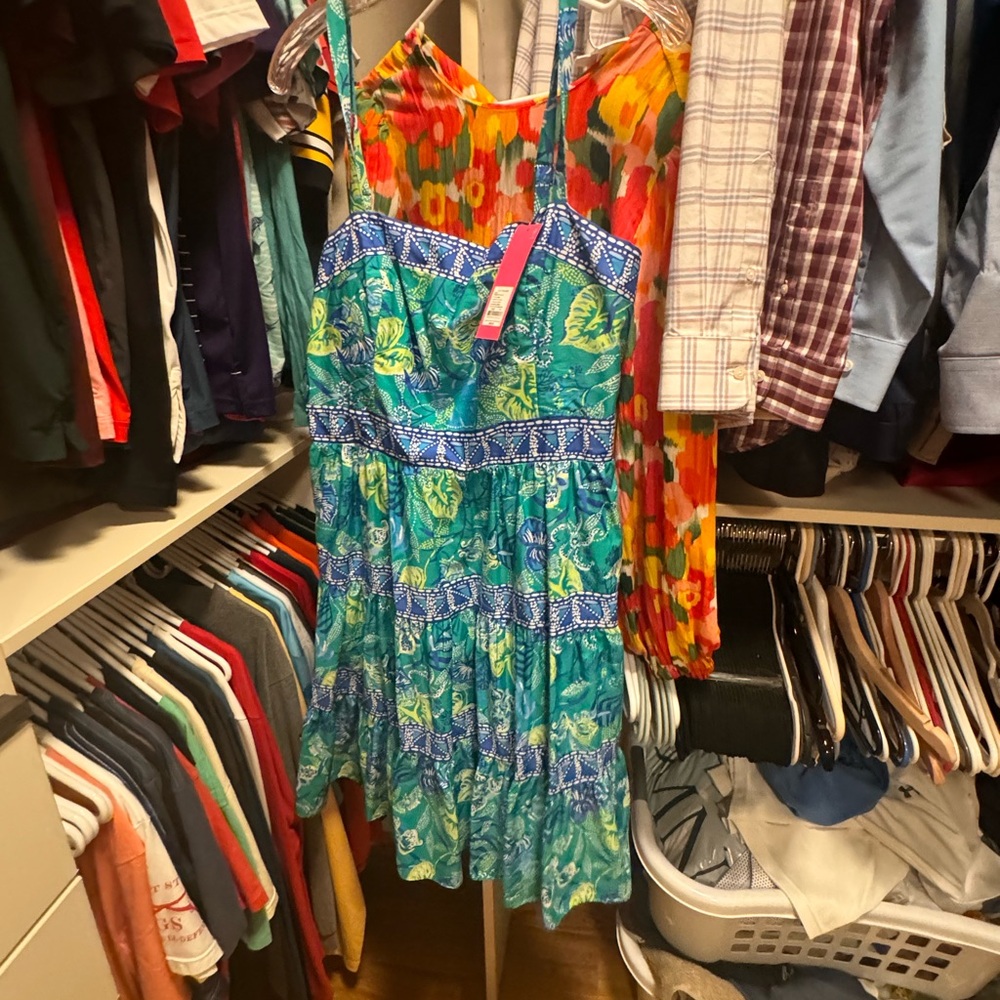Lilly Pulitzer Turquoise Blue Floral Sundress